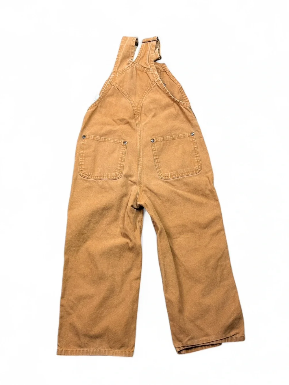 Carhartt Kids Tan/Brown Duck Canvas Overalls
